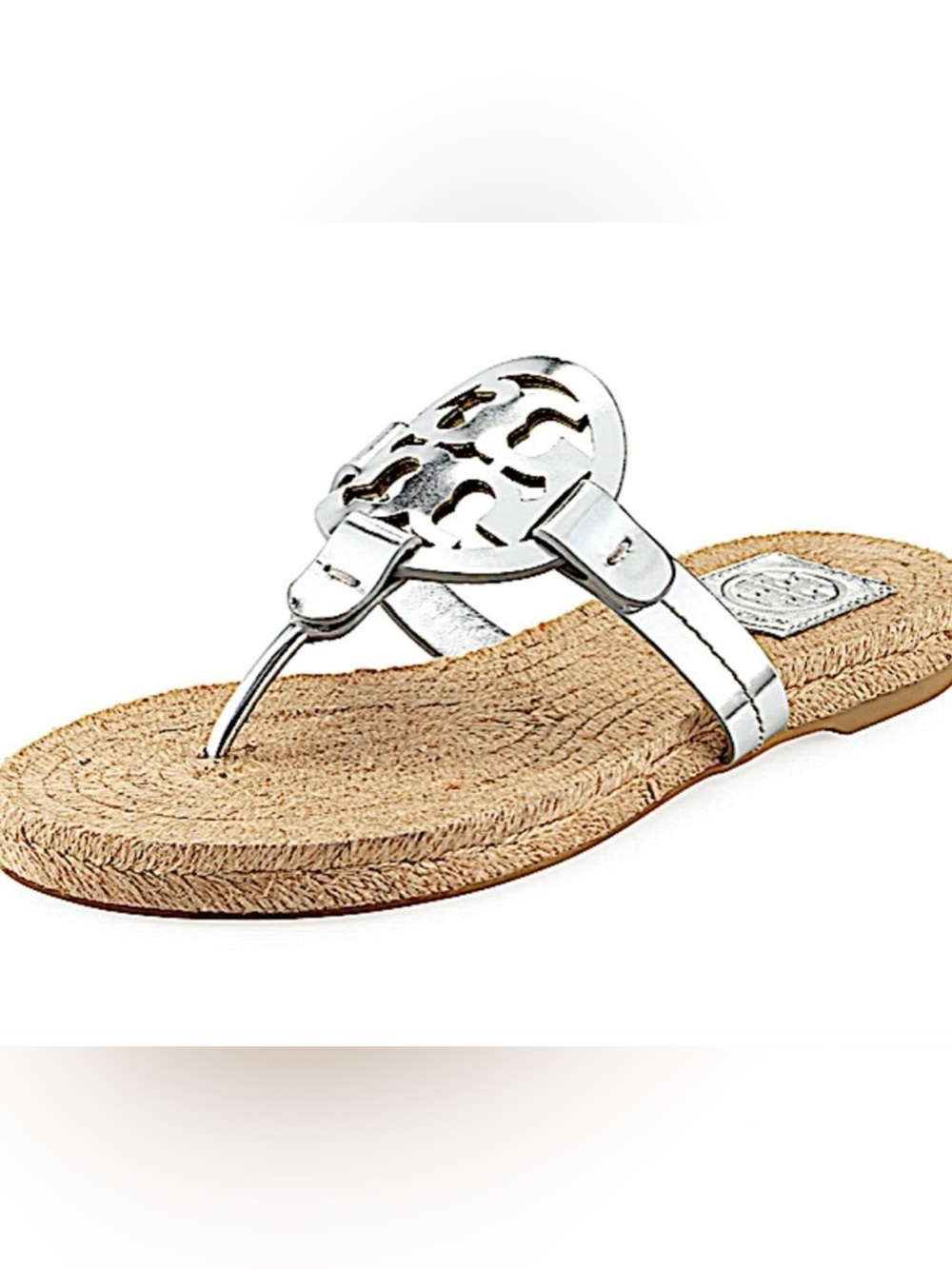 Tory Burch Miller espadrille silver sandals